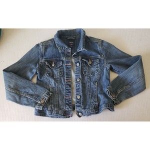 GAP Kids Jacket Girls XL Denim Jean Blue Lightwash Buttoned